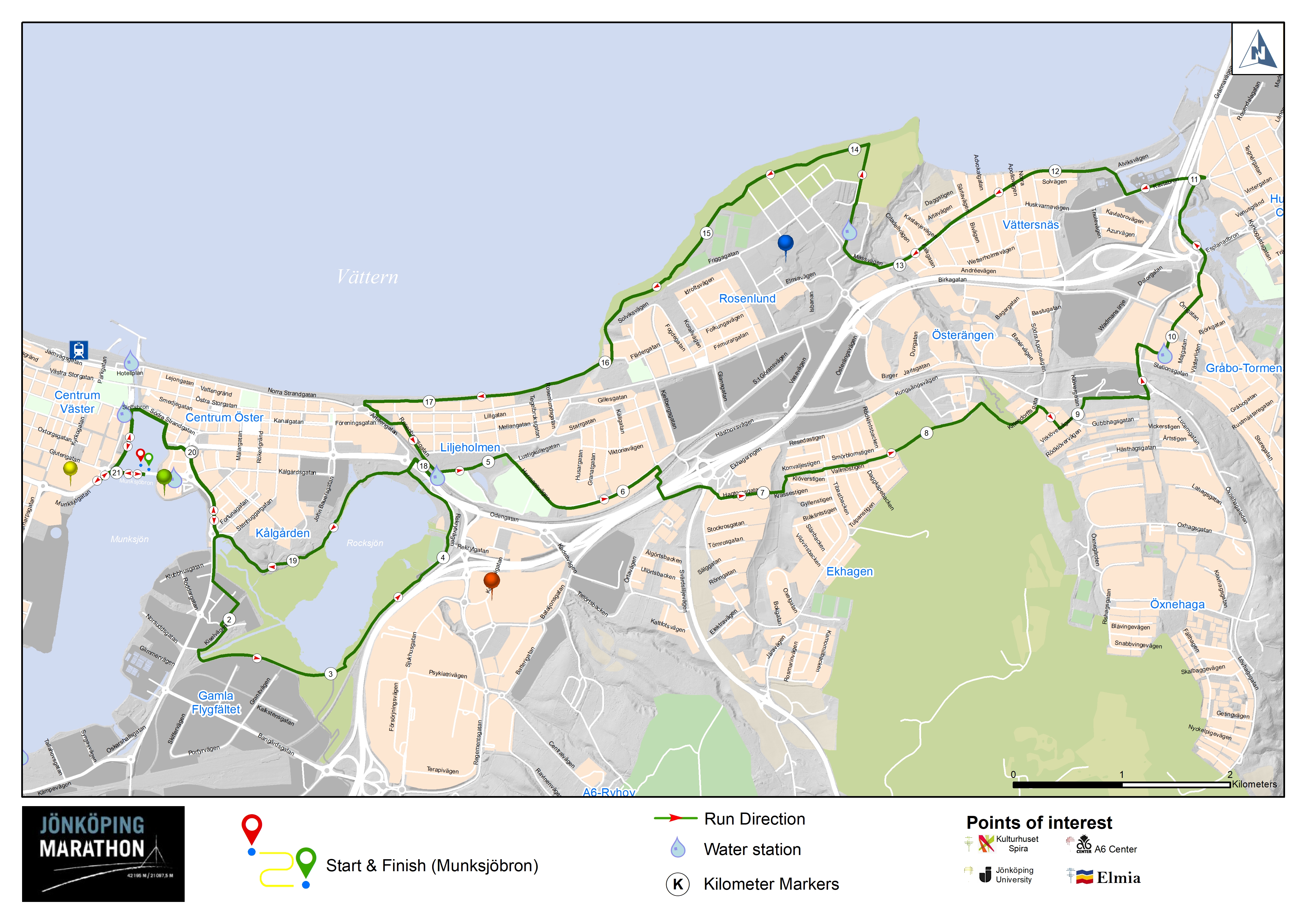 Karta – Jönköping Marathon 2021